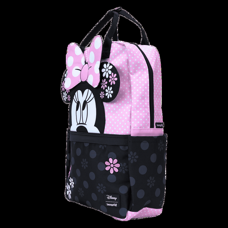 Loungefly Minnie Mouse Floral Rock The Dots Full-Size Backpack