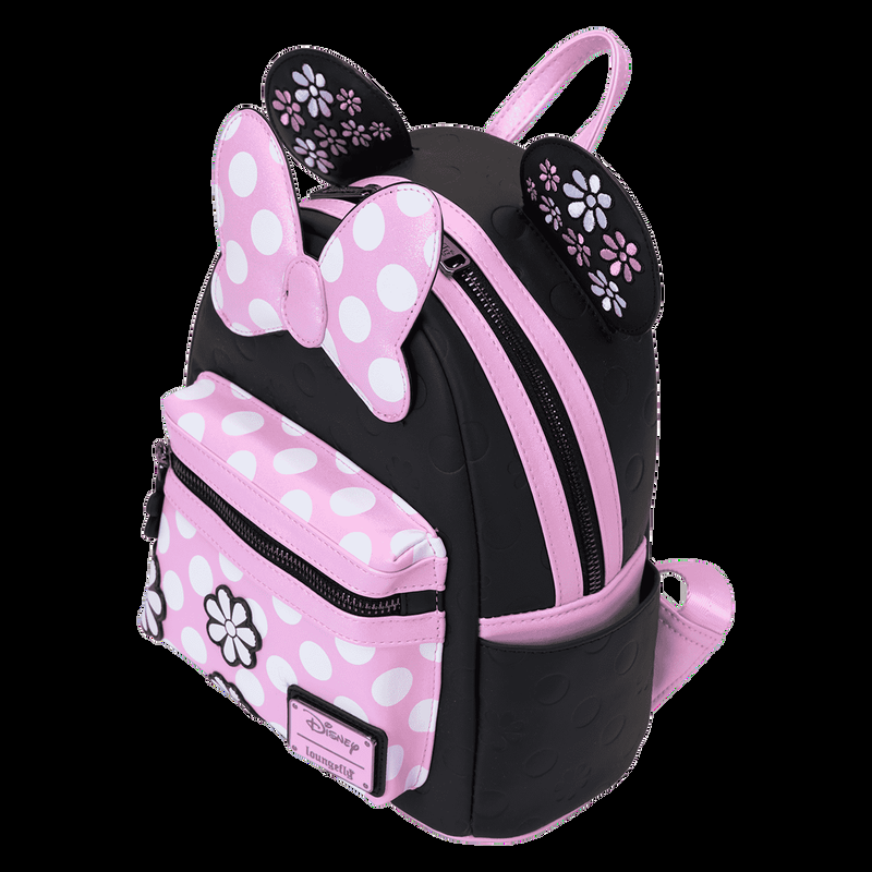 Loungefly Minnie Mouse Floral Rock The Dots Mini Backpack