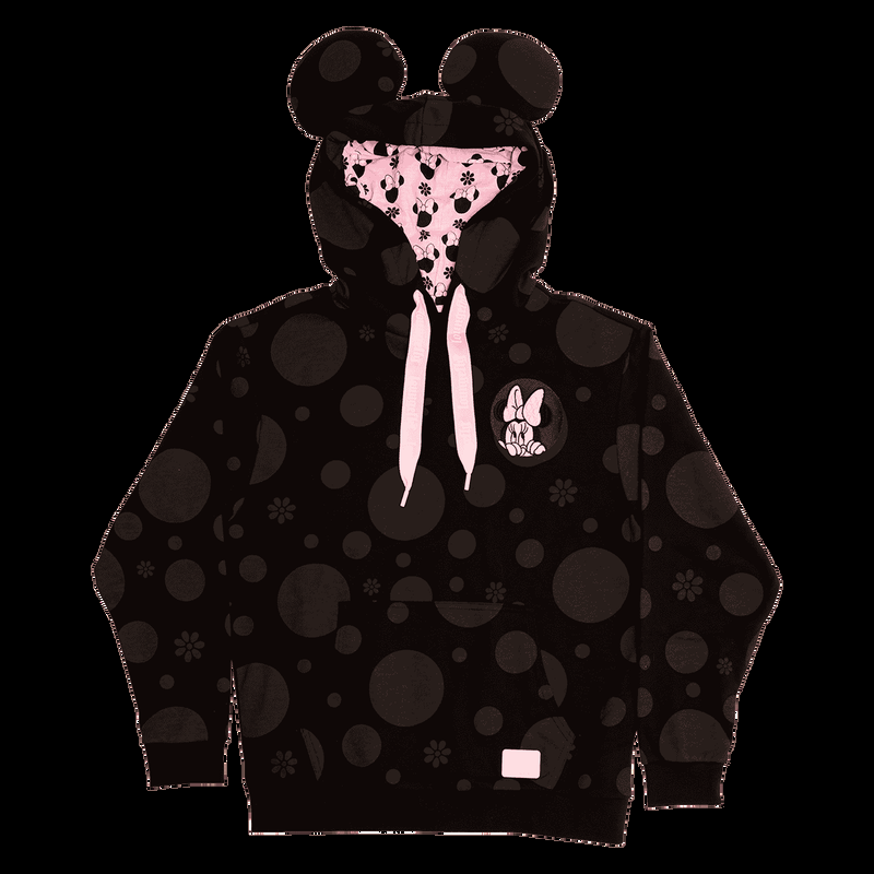 Loungefly Minnie Mouse Floral Rock The Dots Unisex Hoodie