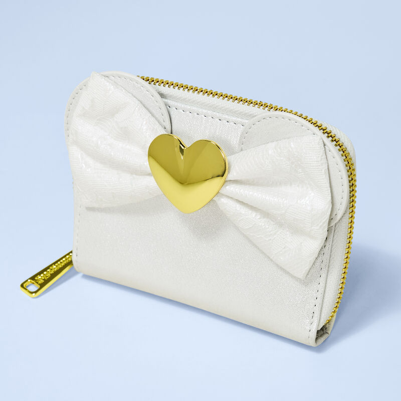 Loungefly Minnie Mouse Iridescent Lace Wedding Zip Around Wallet