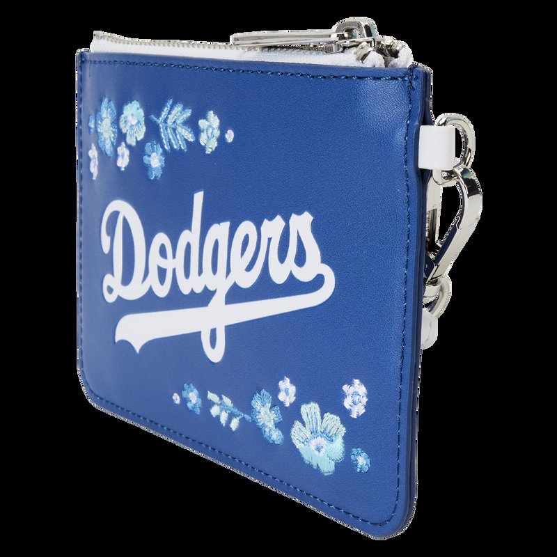 Loungefly MLB Los Angeles Dodgers Floral Card Holder Wristlet Clutch