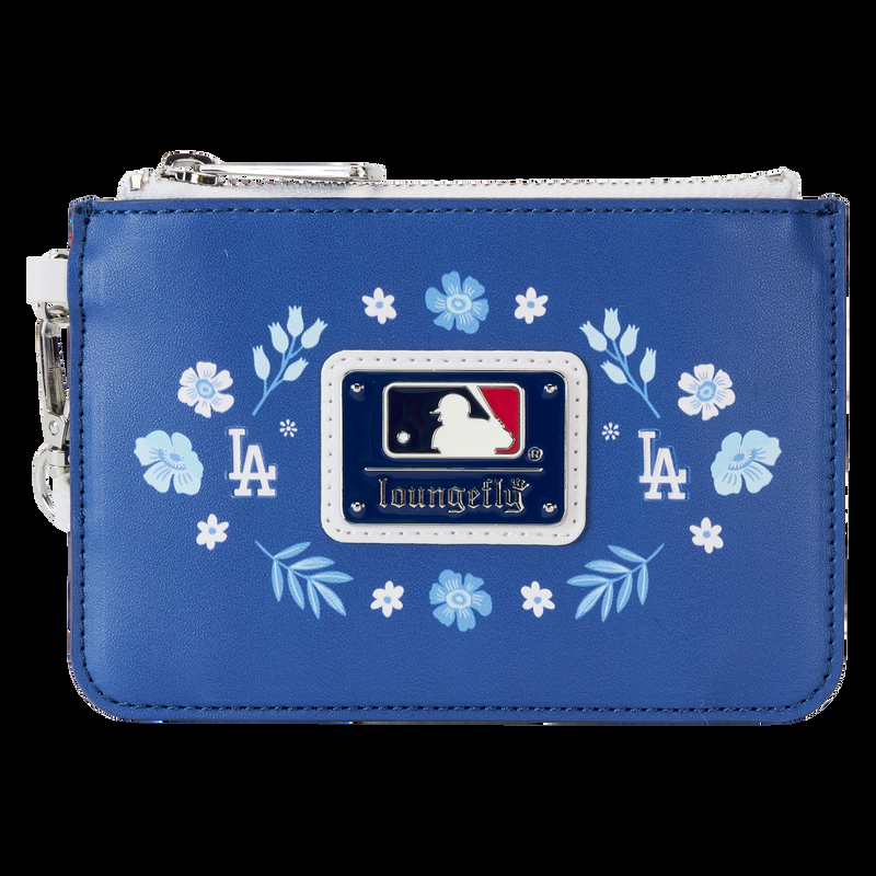 Loungefly MLB Los Angeles Dodgers Floral Card Holder Wristlet Clutch