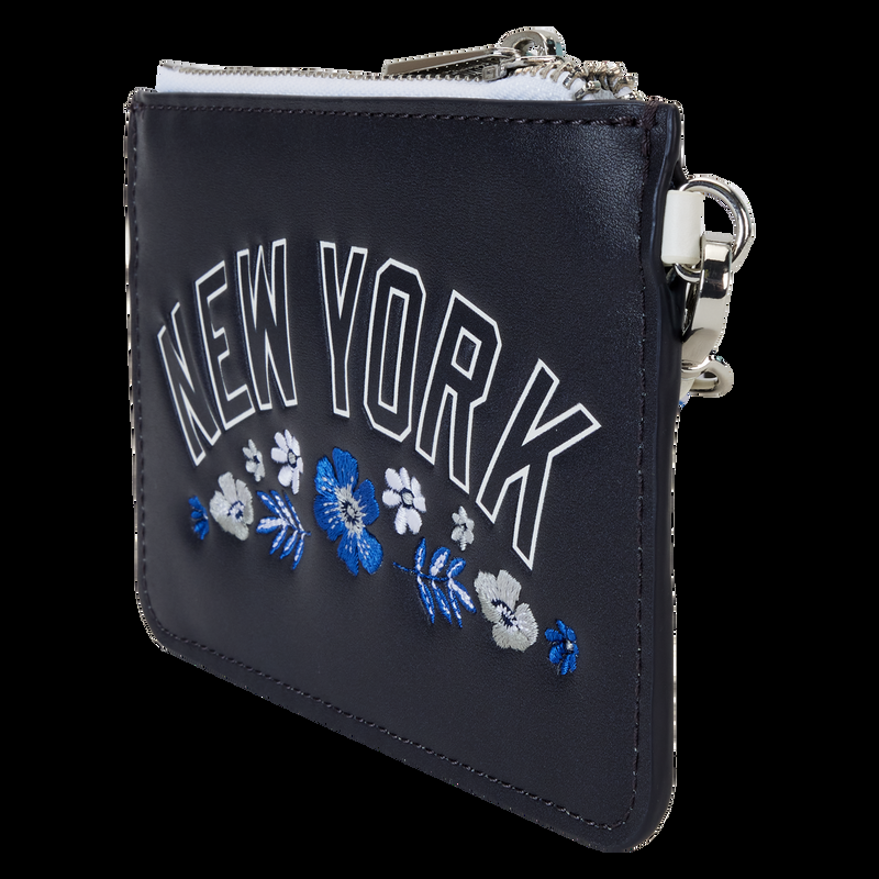 Loungefly MLB New York Yankees Floral Card Holder Wristlet Clutch