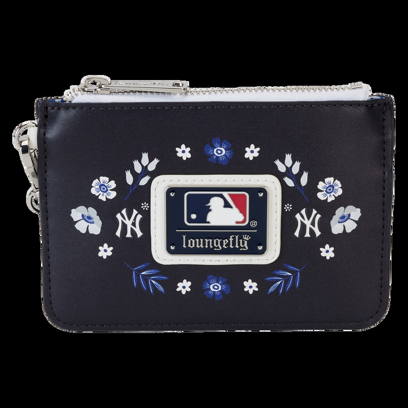 Loungefly MLB New York Yankees Floral Card Holder Wristlet Clutch