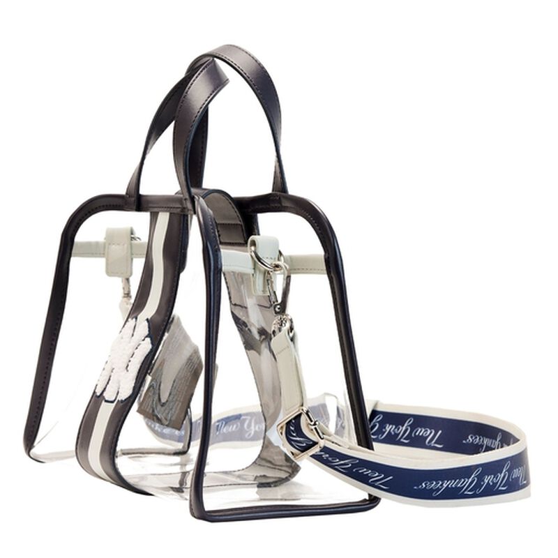 Loungefly MLB NY Yankees Clear Tote Crossbody Stadium Bag With Pouch