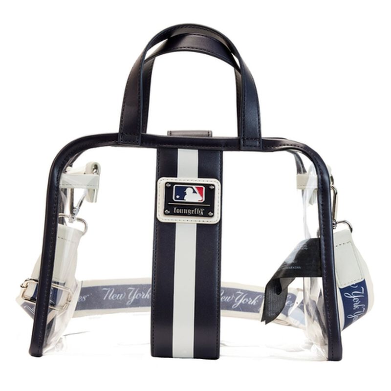 Loungefly MLB NY Yankees Clear Tote Crossbody Stadium Bag With Pouch