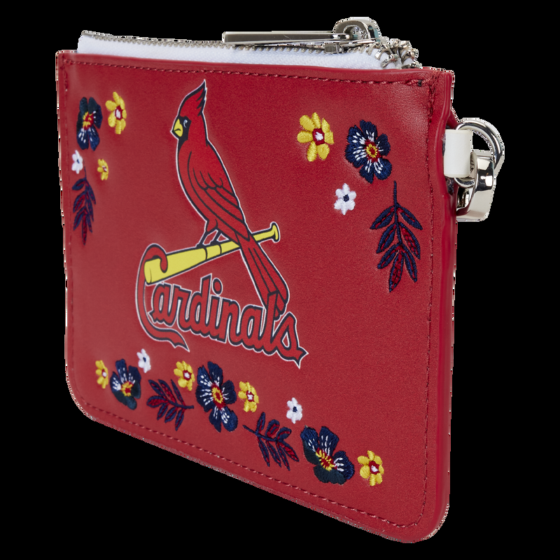 Loungefly MLB St. Louis Cardinals Floral Card Holder Wristlet Clutch