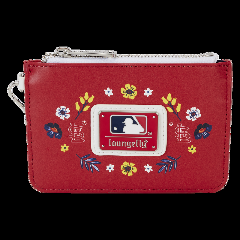 Loungefly MLB St. Louis Cardinals Floral Card Holder Wristlet Clutch