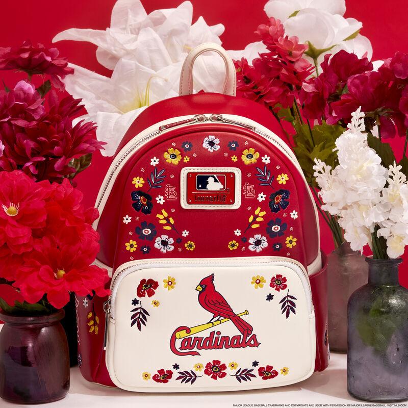 loungefly MLB St. Louis Cardinals Floral Mini Backpack