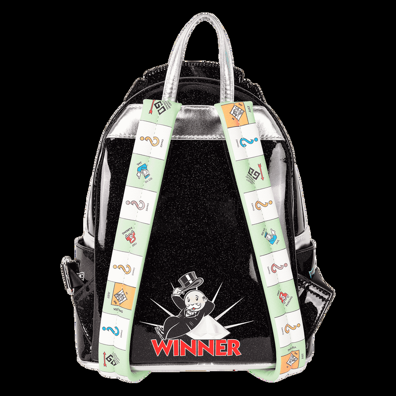 Loungefly Monopoly 90th Anniversary Pennybags Glitter Cosplay Mini Backpack