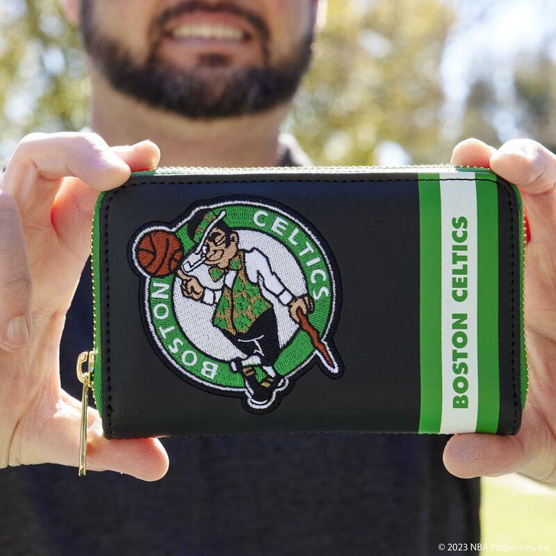 loungefly NBA Boston Celtics Patch Icons Zip Around Wallet