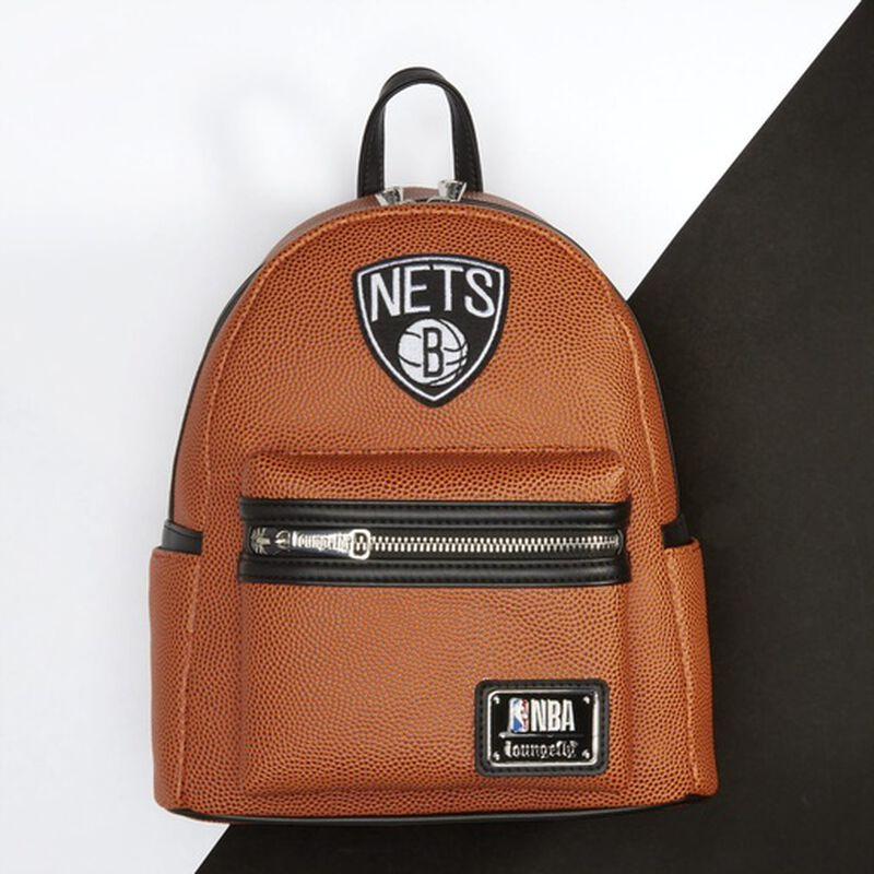 loungefly NBA Brooklyn Nets Basketball Logo Mini Backpack