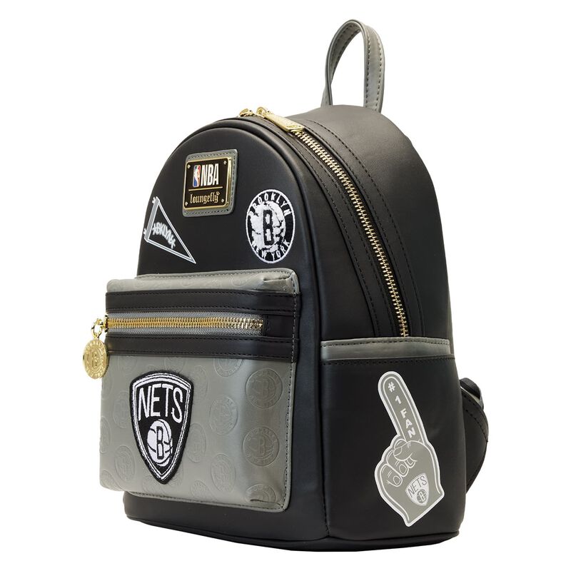 Loungefly NBA Brooklyn Nets Patch Icons Mini Backpack