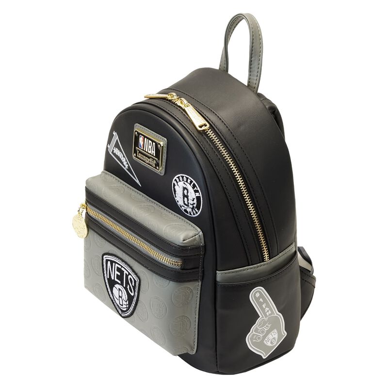 Loungefly NBA Brooklyn Nets Patch Icons Mini Backpack