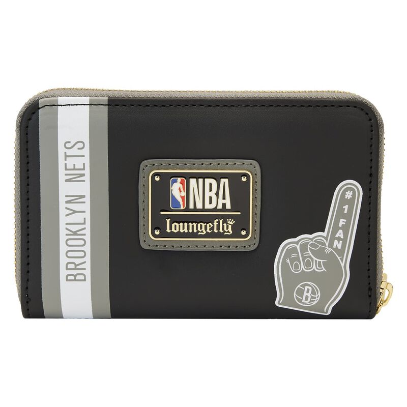Loungefly NBA Brooklyn Nets Patch Icons Zip Around Wallet