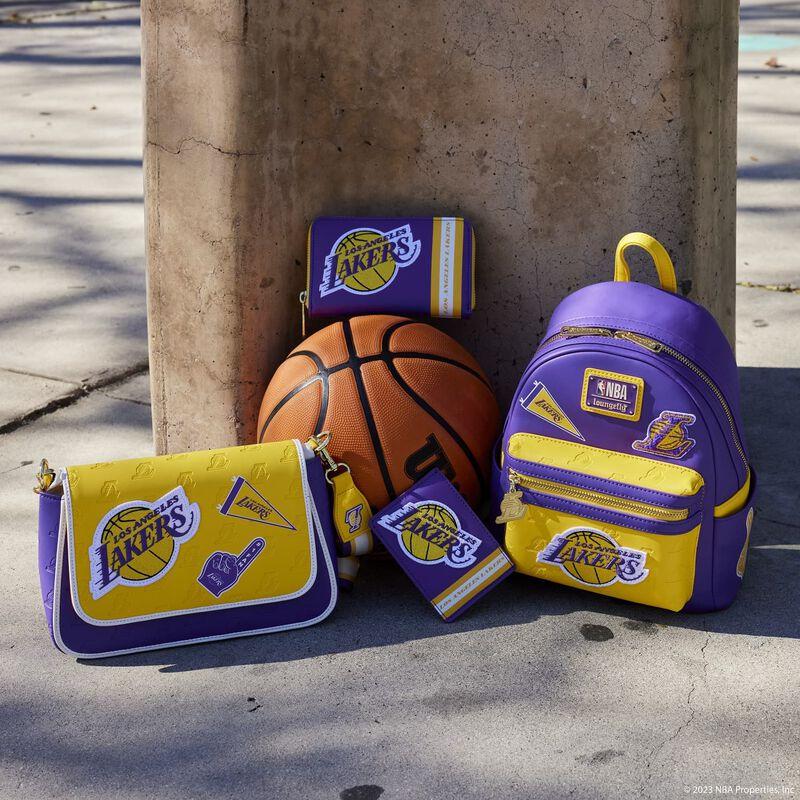 Loungefly NBA Los Angeles Lakers Patch Icons Crossbody Bag
