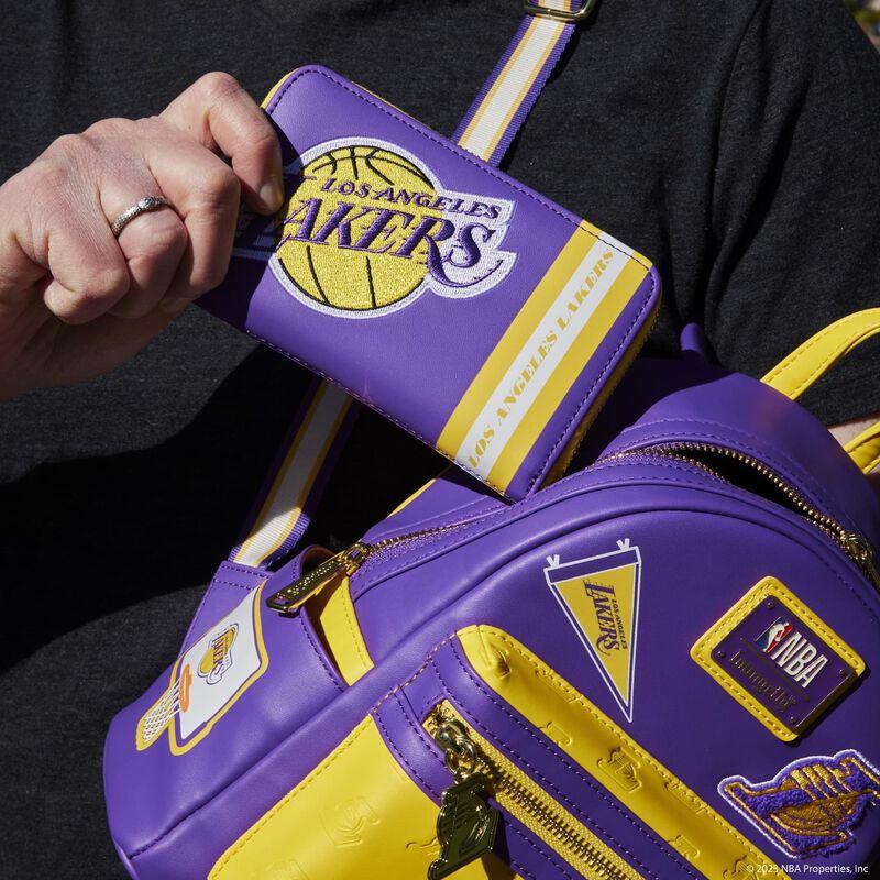 loungefly NBA Los Angeles Lakers Patch Icons Zip Around Wallet