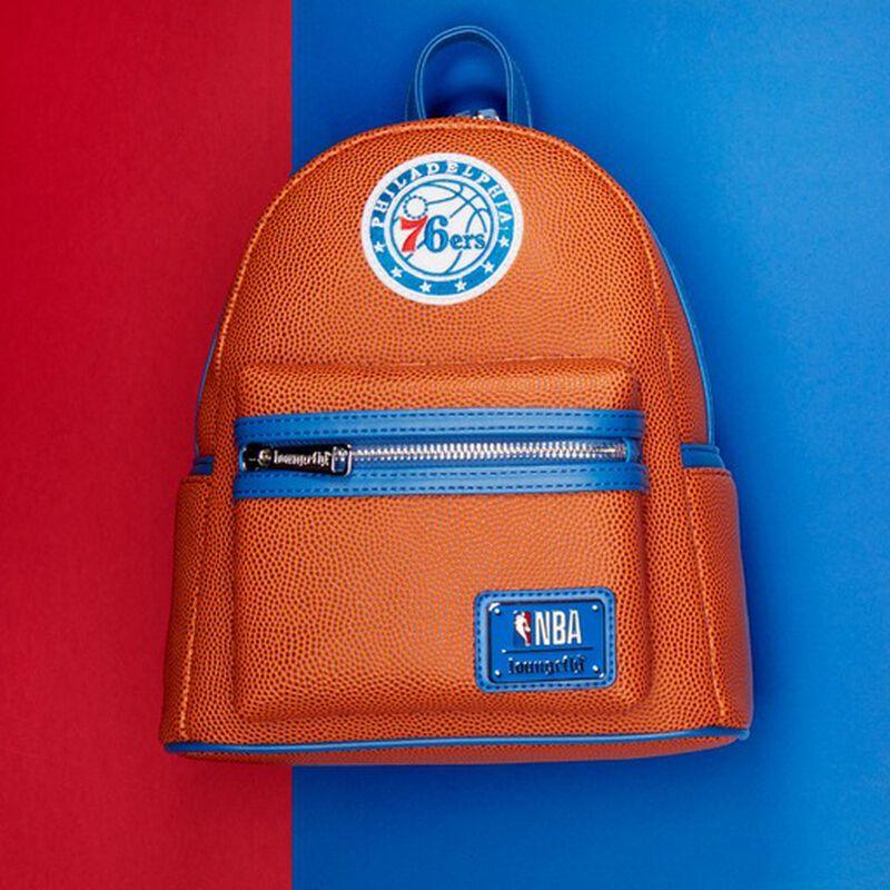 loungefly NBA Philadelphia 76ers Basketball Logo Mini Backpack