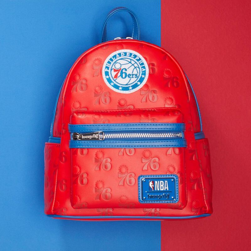 loungefly NBA Philadelphia 76ers Logo Mini Backpack