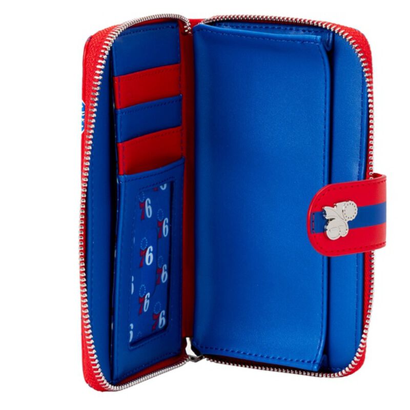 Loungefly NBA Philadelphia 76ers Logo Zip Around Wallet