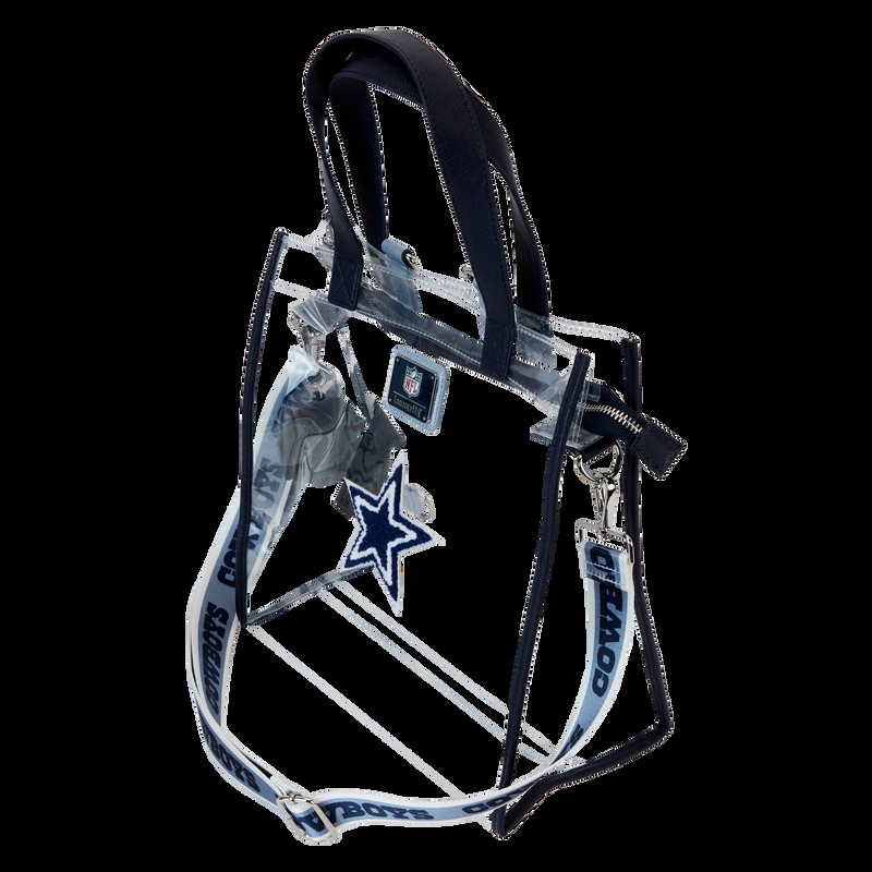 Loungefly NFL Dallas Cowboys Clear Convertible Backpack & Tote Crossbody Stadium Bag