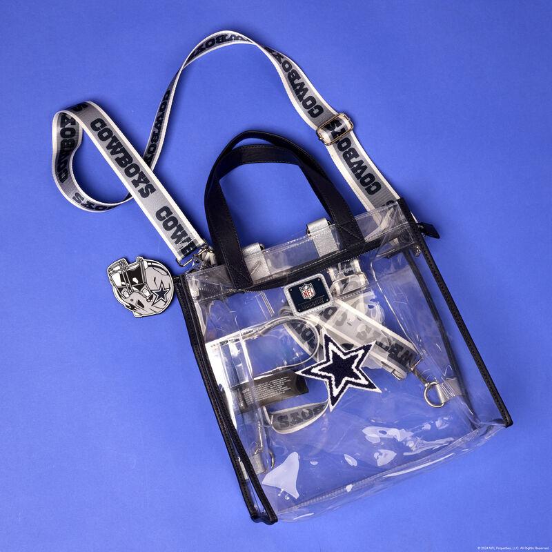 loungefly NFL Dallas Cowboys Clear Convertible Backpack & Tote Crossbody Stadium Bag