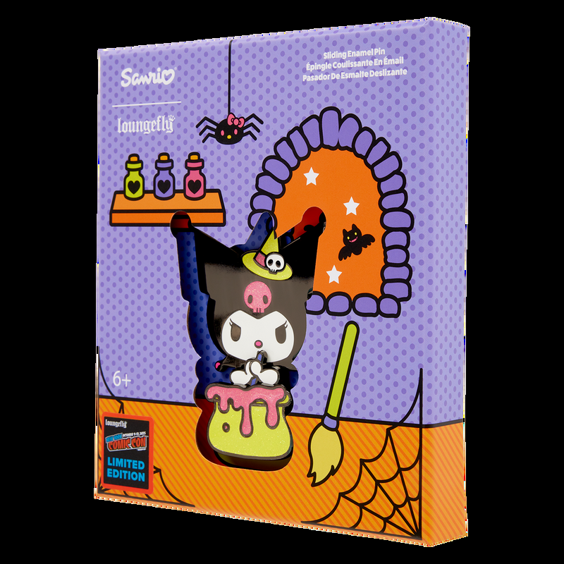 Loungefly NYCC Limited Edition Sanrio Kuromi 3" Collector Box Sliding Pin