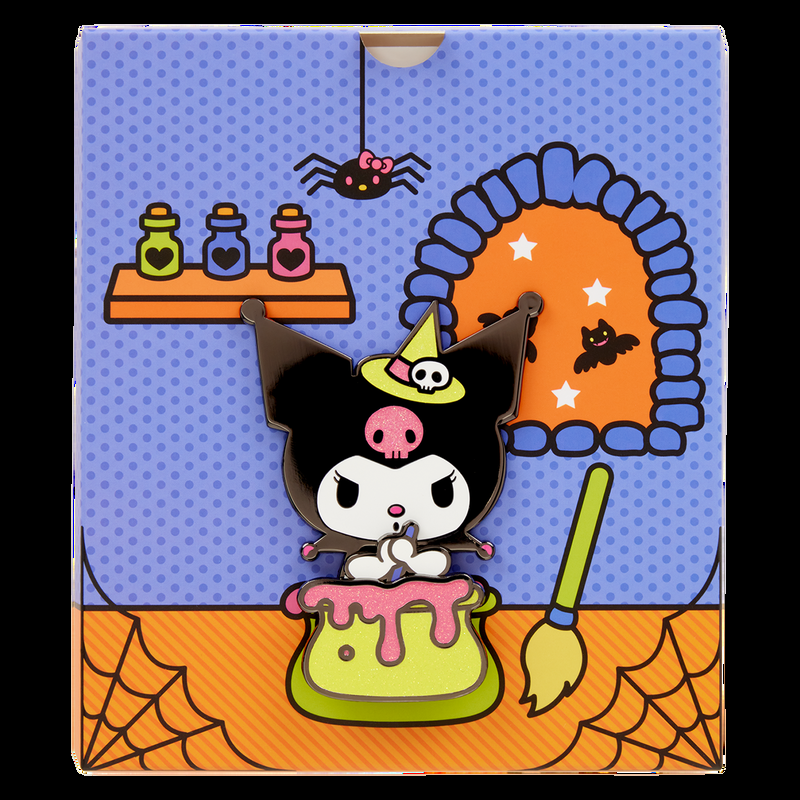 loungefly NYCC Limited Edition Sanrio Kuromi 3" Collector Box Sliding Pin