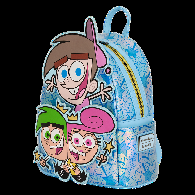 Loungefly NYCC Limited Edition The Fairly OddParents Timmy Cosmo & Wanda Glow Mini Backpack