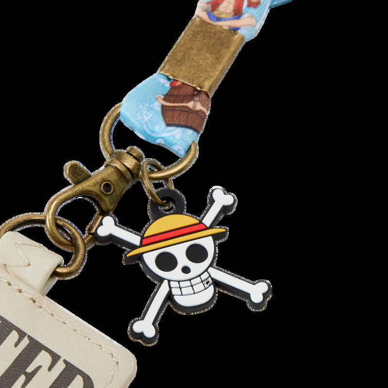 loungefly One Piece 25th Anniversary Luffy Wanted Poster Lanyard with Card Holder