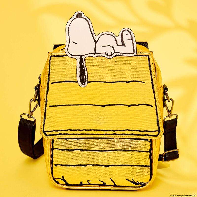 loungefly Peanuts 75th Anniversary Snoopy Doghouse Crossbody Bag