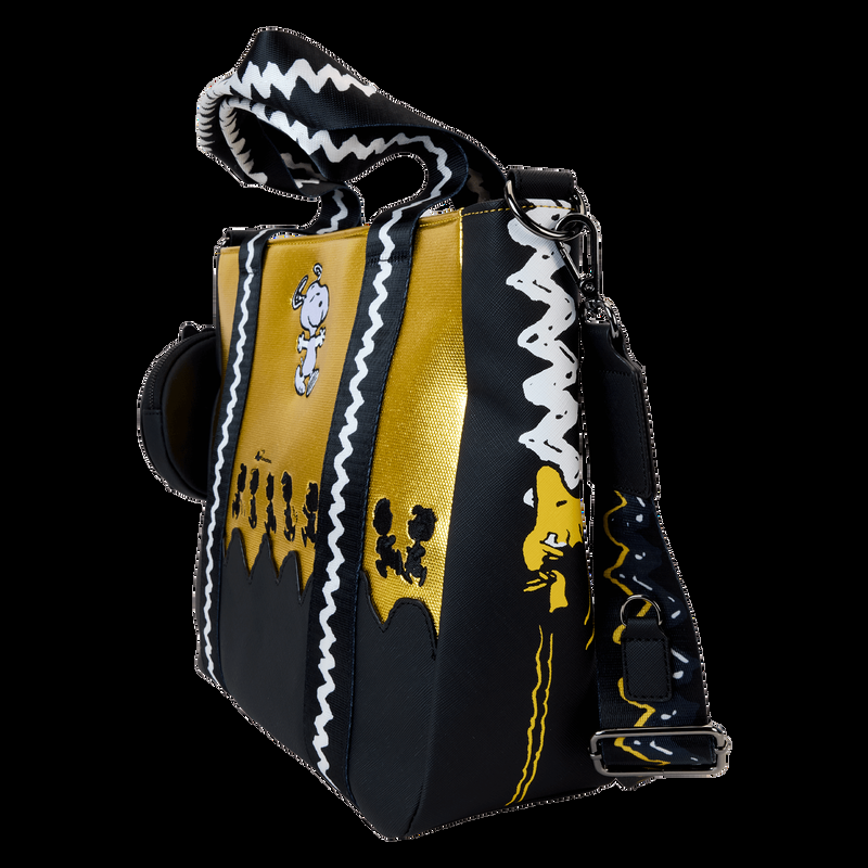 Loungefly Peanuts 75th Anniversary Snoopy & Gang Tote Crossbody Bag With Coin Bag