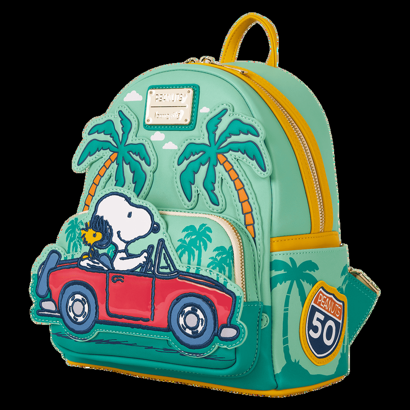 Loungefly Peanuts Snoopy & Woodstock Road Trip Mini Backpack