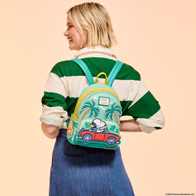 loungefly Peanuts Snoopy & Woodstock Road Trip Mini Backpack