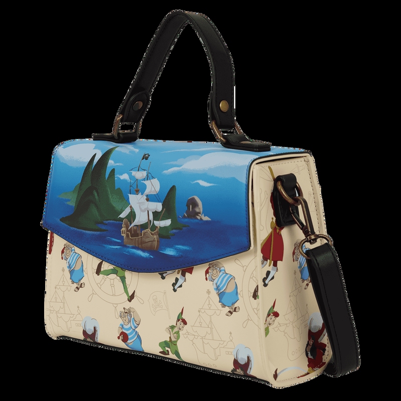 loungefly Peter Pan Exclusive Captain Hook Pirate Ship Crossbody Bag
