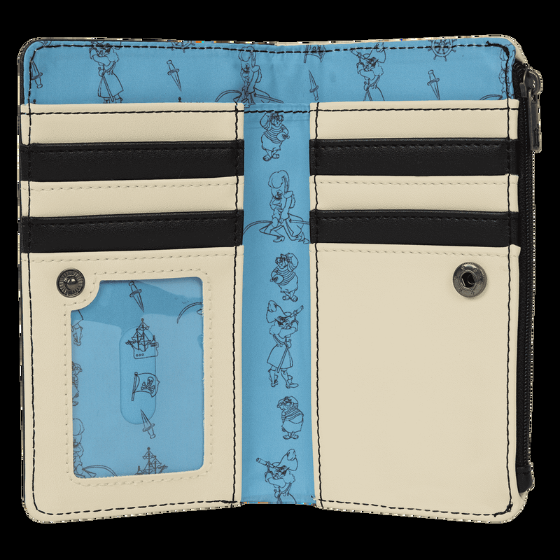 Loungefly Peter Pan Exclusive Captain Hook Pirate Skull Flap Wallet