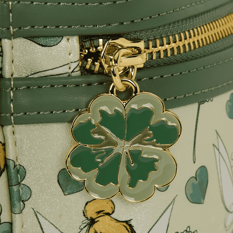 Loungefly Peter Pan Tinker Bell Clover All-Over Print Mini Backpack