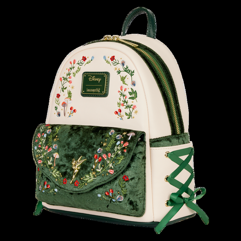 Loungefly Peter Pan Tinker Bell Exclusive Floral Mini Backpack