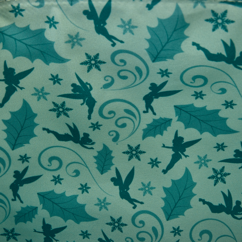 Loungefly Peter Pan Tinker Bell Holiday Sequin Crossbody Bag With Charms