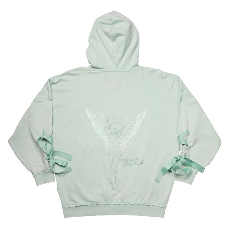 Loungefly Peter Pan Tinker Bell Ribbon Unisex Zip Up Hoodie
