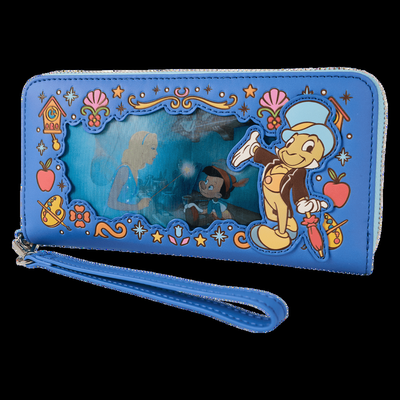 Loungefly Pinocchio Exclusive Blue Fairy Lenticular Wristlet Wallet