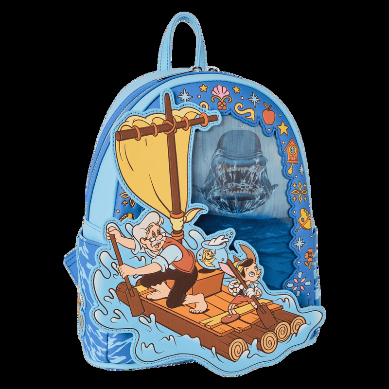 Loungefly Pinocchio Exclusive Raft Monstro Lenticular Mini Backpack