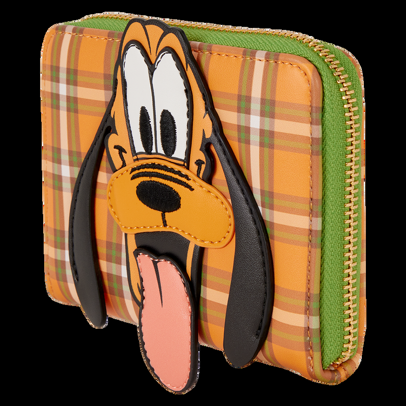 Loungefly Pluto 95th Anniversary Plaid Zip Around Wallet