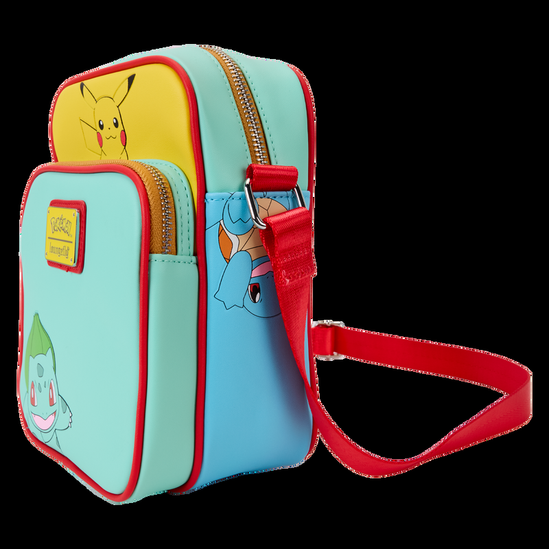 Loungefly Pokémon Color Block Starters Crossbody Bag