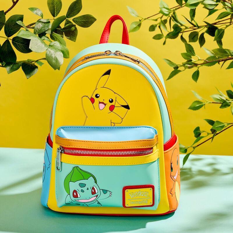 loungefly Pokémon Color Block Starters Mini Backpack