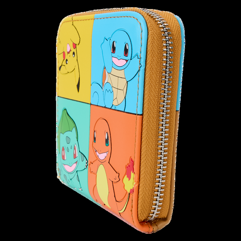 Loungefly Pokémon Color Block Starters Zip Around Wallet