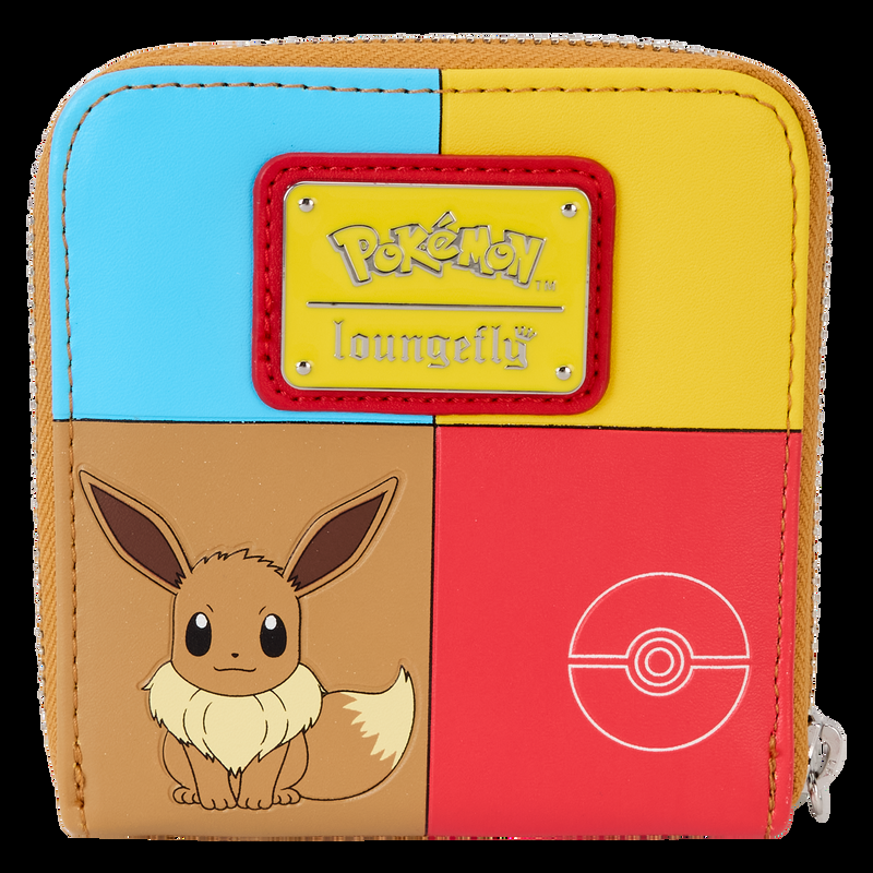 Loungefly Pokémon Color Block Starters Zip Around Wallet