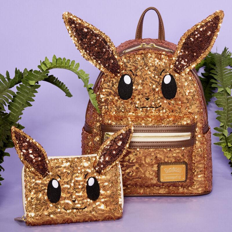 Loungefly Pokémon Exclusive Eevee Sequin Cosplay Zip Around Wallet