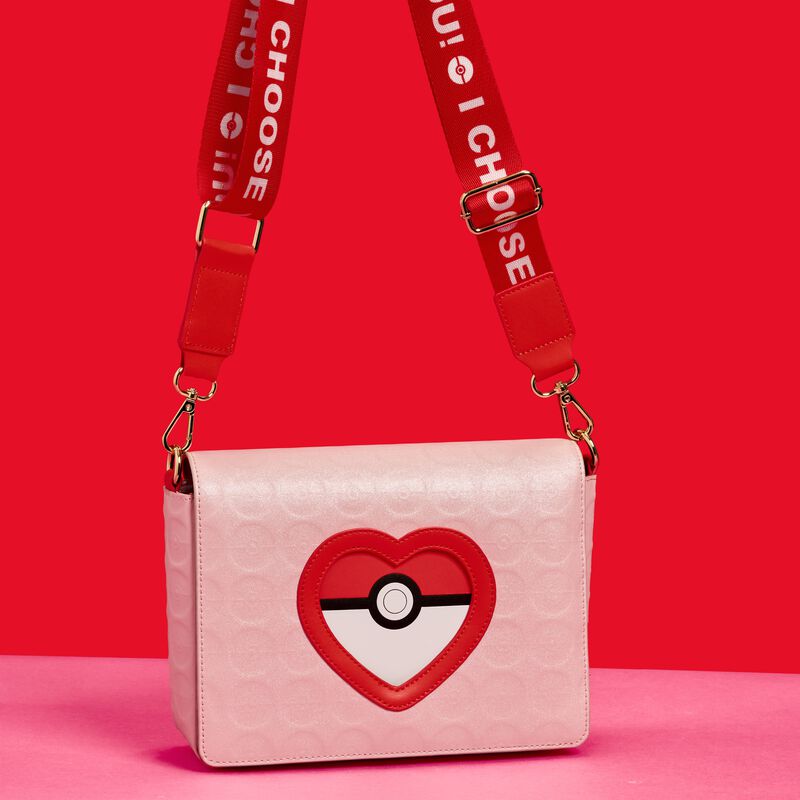 loungefly Pokémon Exclusive I Choose You Hearts Crossbody Bag