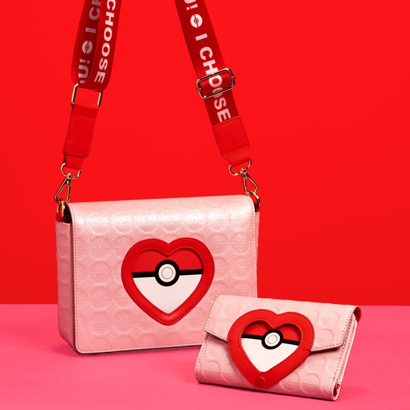 Loungefly Pokémon Exclusive I Choose You Hearts Flap Zip Around Wallet